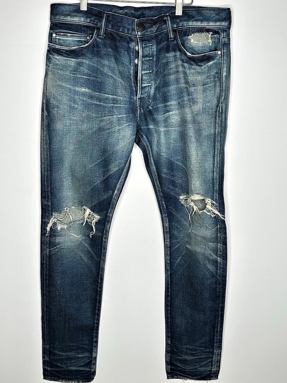 John Elliott Men’s Vintage Season Nine The Cast 2 Dillon  Skinny Jeans in Blue